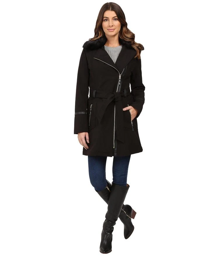 商品Via Spiga|Asymmetrical Softshell with Removable Faux Fur Collar,价格¥1250,第1张图片