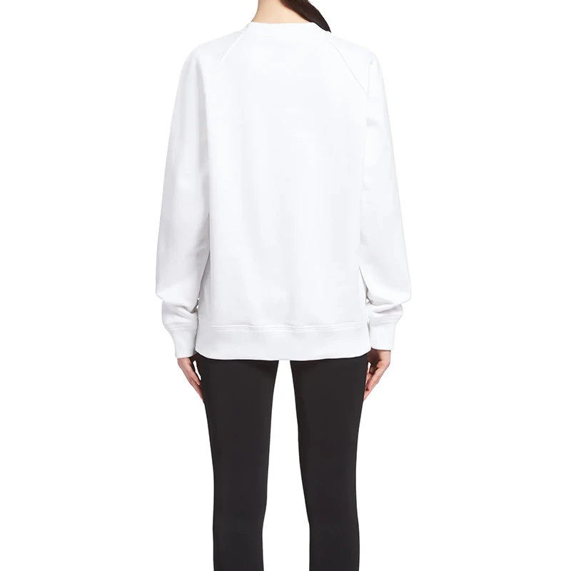 商品Prada|【预售3-7天】普拉达 女士白色平纹针织圆领Oversize街头风卫衣134631_1ZT7_F0964_S_202,价格¥9187,第6张图片详细��描述