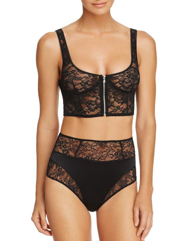 商品Kendall + Kylie|KENDALL and KYLIE Longline Wireless Sheer Lace Bralette,价格¥173,第2张图片详细描述