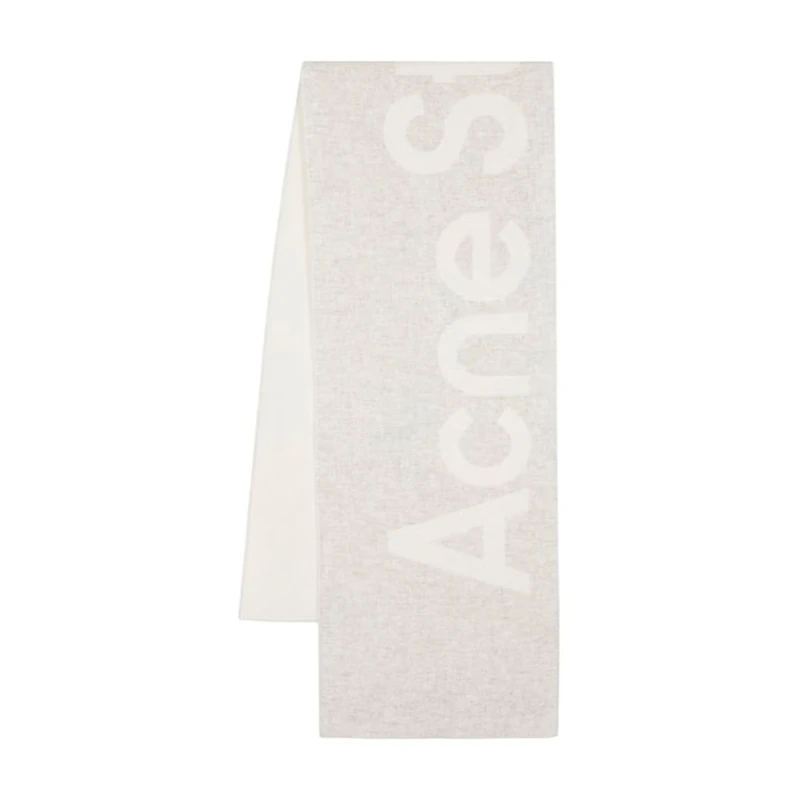 商品Acne Studios|ACNE STUDIOS 男女通用灰色羊毛制品牌提花徽标围巾,价格¥1113,第1张图片