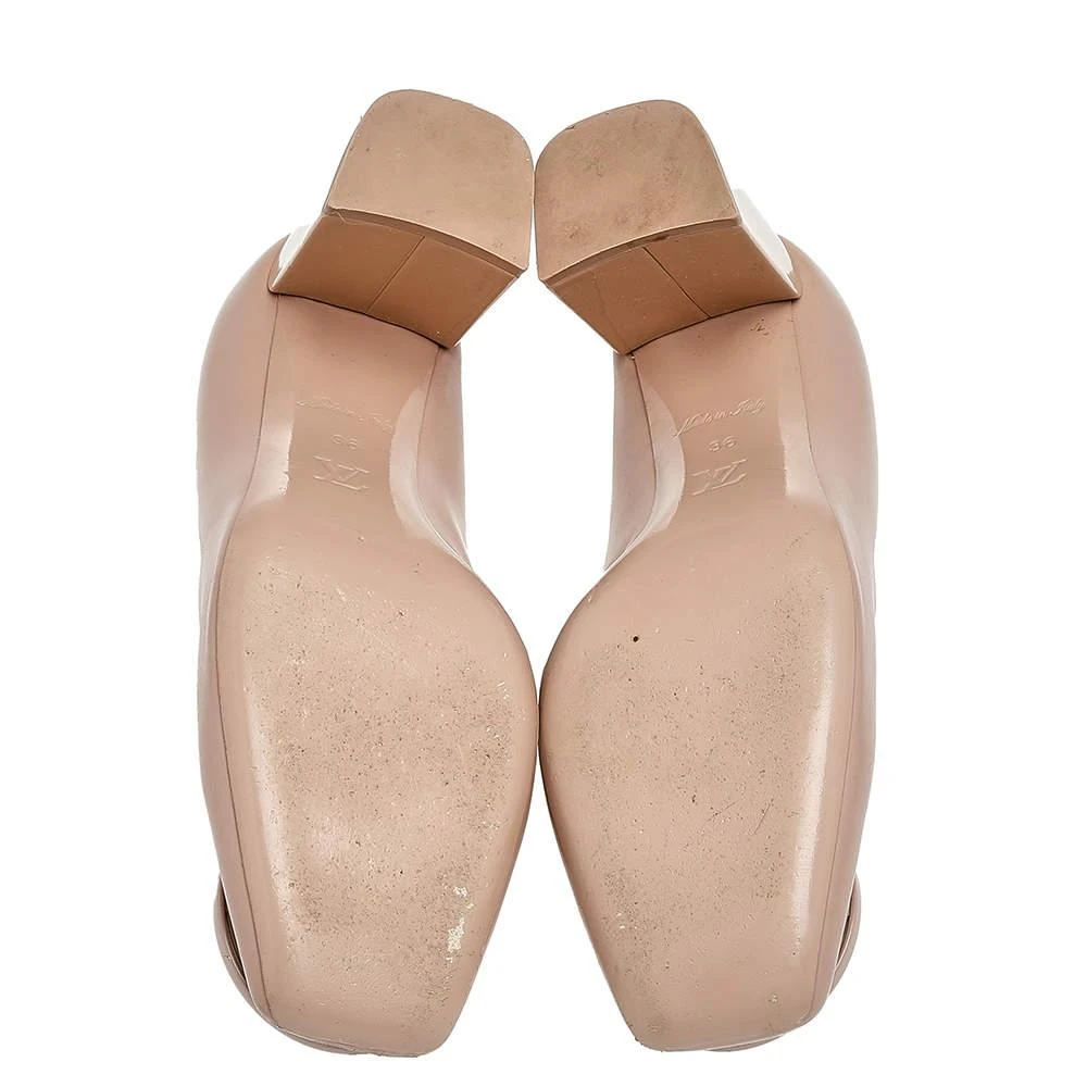 Louis Vuitton Beige Leather Madeleine Square Toe Pumps Size 36 商品
