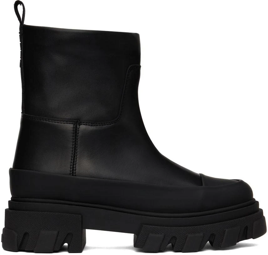 商品Ganni|Black Leather Tubular Boots,价格¥991,第1张图片