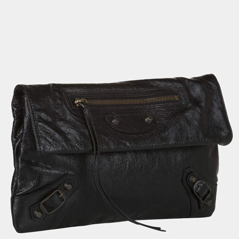 商品[二手商品] Balenciaga|Balenciaga Black Motocross Classic Envelope Crossbody Bag ,价格¥4352,第2张图片详细描述