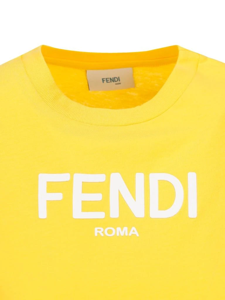 商品Fendi|Fendi Kids Logo Printed Crewneck T-Shirt,价格¥849,第3张图片详细描述