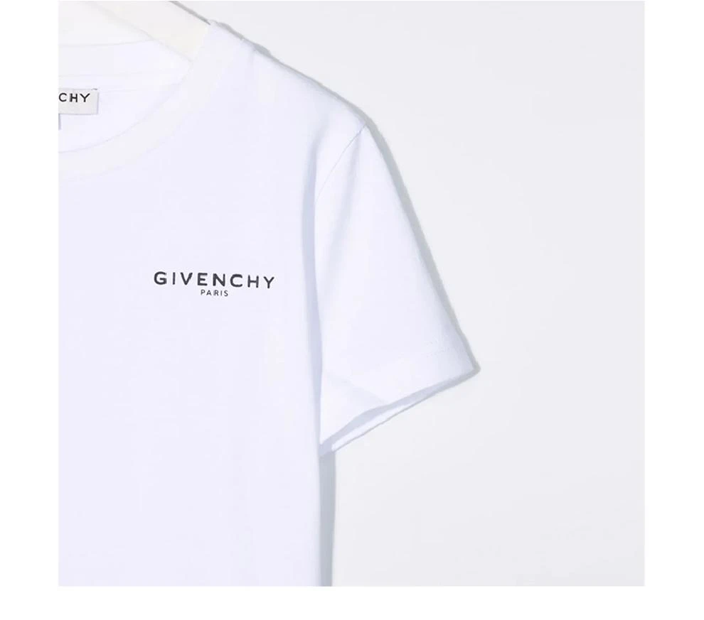 商品Givenchy|大童款 白色棉质圆领短袖T恤【香港仓极速发货】,价格¥1433,第2张图片详细描述