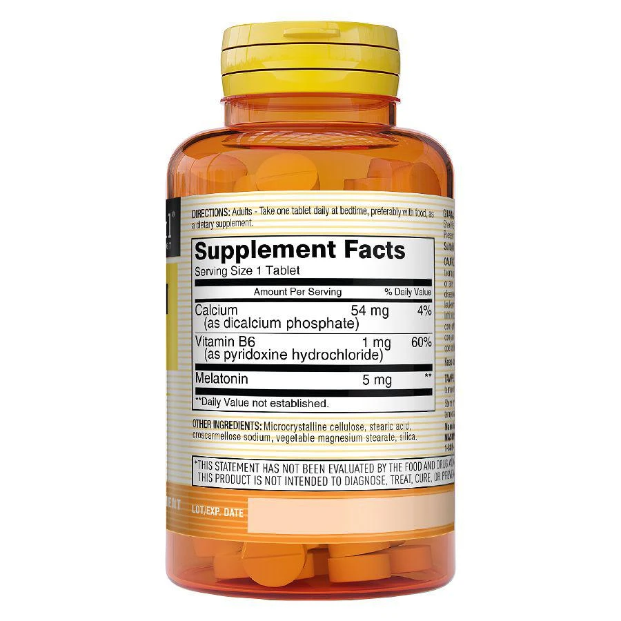 商品Mason Natural|Melatonin 5 mg Tablets,价格¥49,第3张图片详细描述