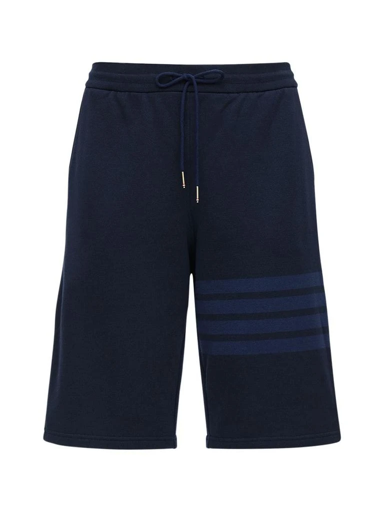 商品Thom Browne|Tonal 4 Bar Cotton Sweat Shorts,价格¥5800,第1张图片