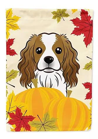 商品Caroline's Treasures|Treasures 11 X 15 1 2 In. Polyester Cavalier Spaniel Thanksgiving Garden Flag 2 Sided 2 Ply,价格¥134,第1张图片