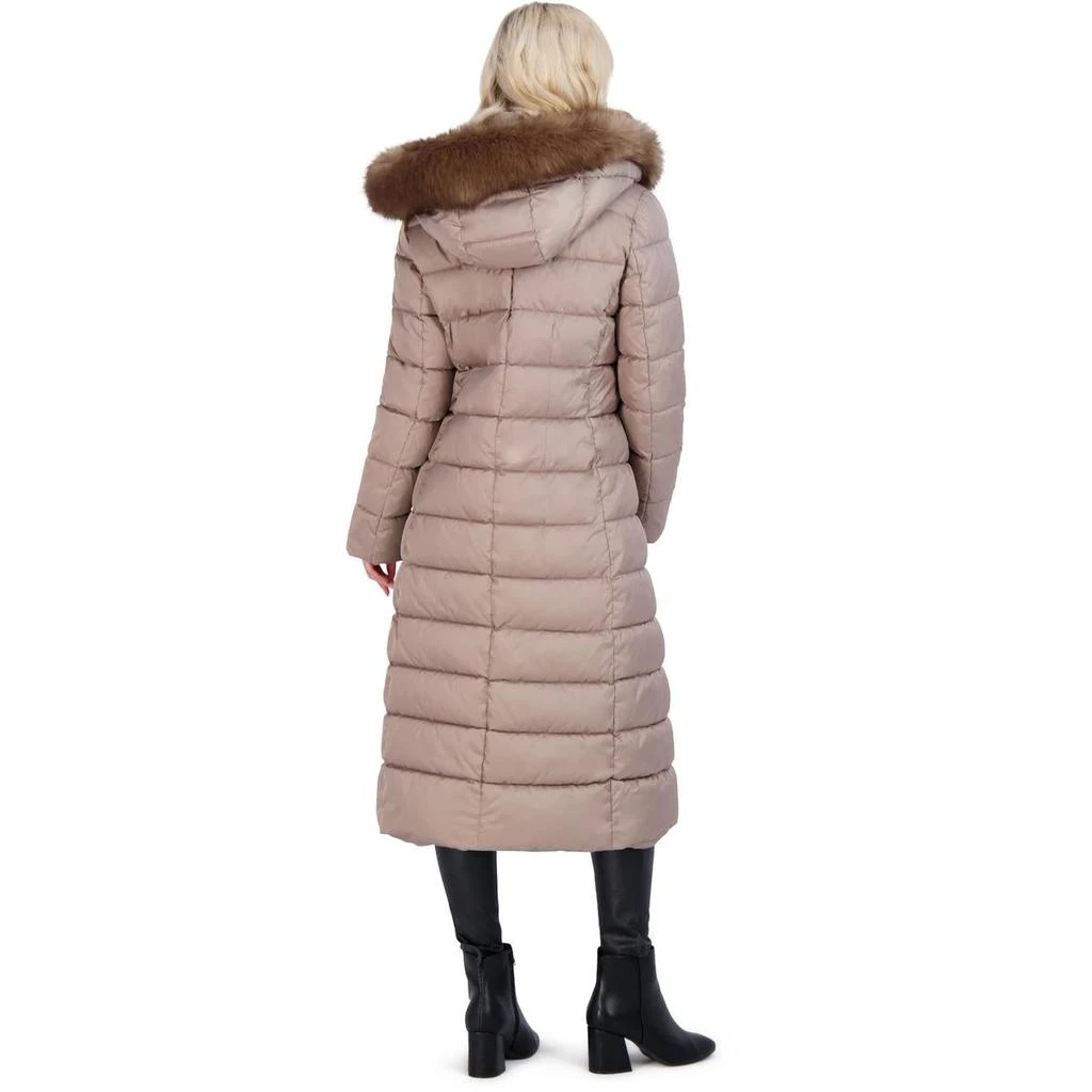 Tahari Nellie Long Coat for Women-Insulated Jacket with Removable Faux Fur Trim 商品