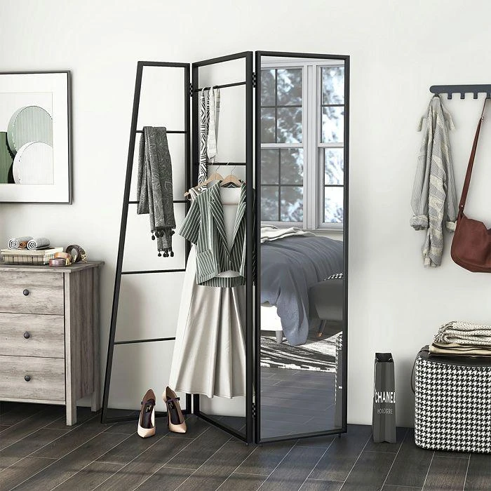 商品Sparrow & Wren|Birdsall Black Coat Rack Stand with Mirror,价格¥5034,第2张图片详细描述