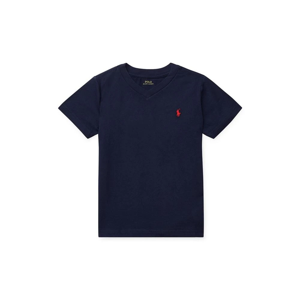 商品Ralph Lauren|Toddler and Little Boys Cotton Jersey V-Neck T-Shirt,价格¥222,第1张图片