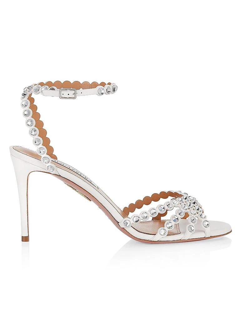 商品Aquazzura|Tequila 85MM Bead & Leather Sandals,价格¥11321,第1张图片