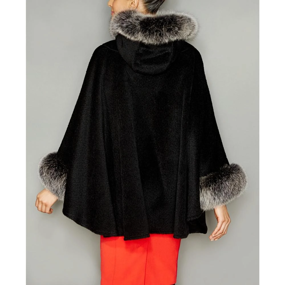 商品The Fur Vault|Fox-Trim Wool-Alpaca-Blend Hooded Cape,价格¥9380,第2张图片详细描述