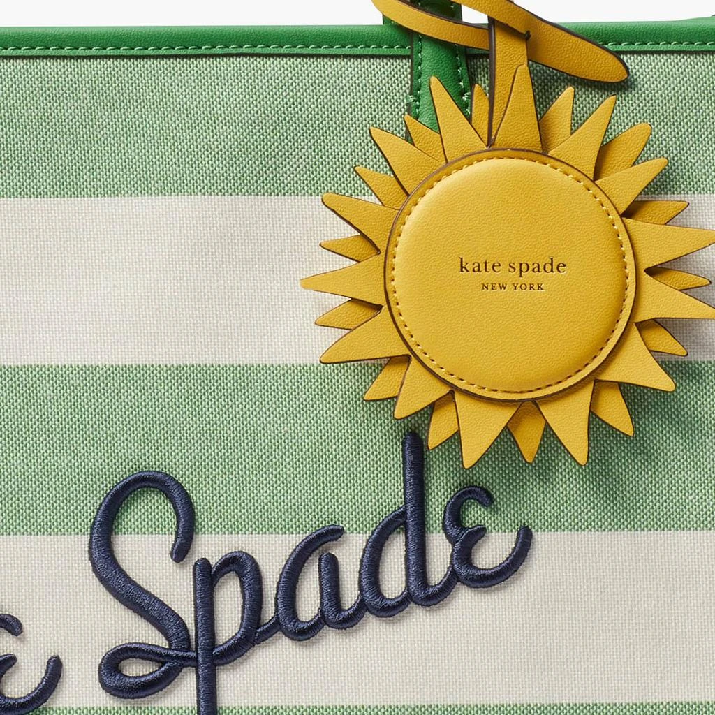 Kate Spade New York Women's Market Cabana Canvas Medium Tote Bag - Green Multi. 商品