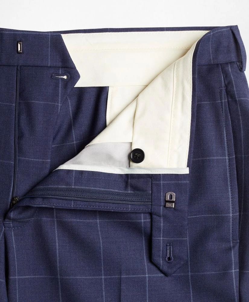 Brooks Brothers Brooks Brothers Regent-Fit Windowpane Wool Twill Suit Pants 4