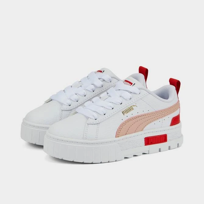 商品Puma|Girls' Little Kids' Puma Mayze Leather Casual Shoes,价格¥371,第2张图片详细描述