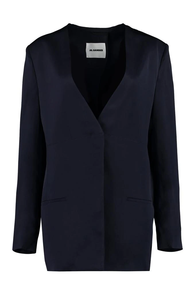 商品Jil Sander|Jil Sander V-Neck Single-Breasted Tailored Blazer,价格¥13742,第1张图片