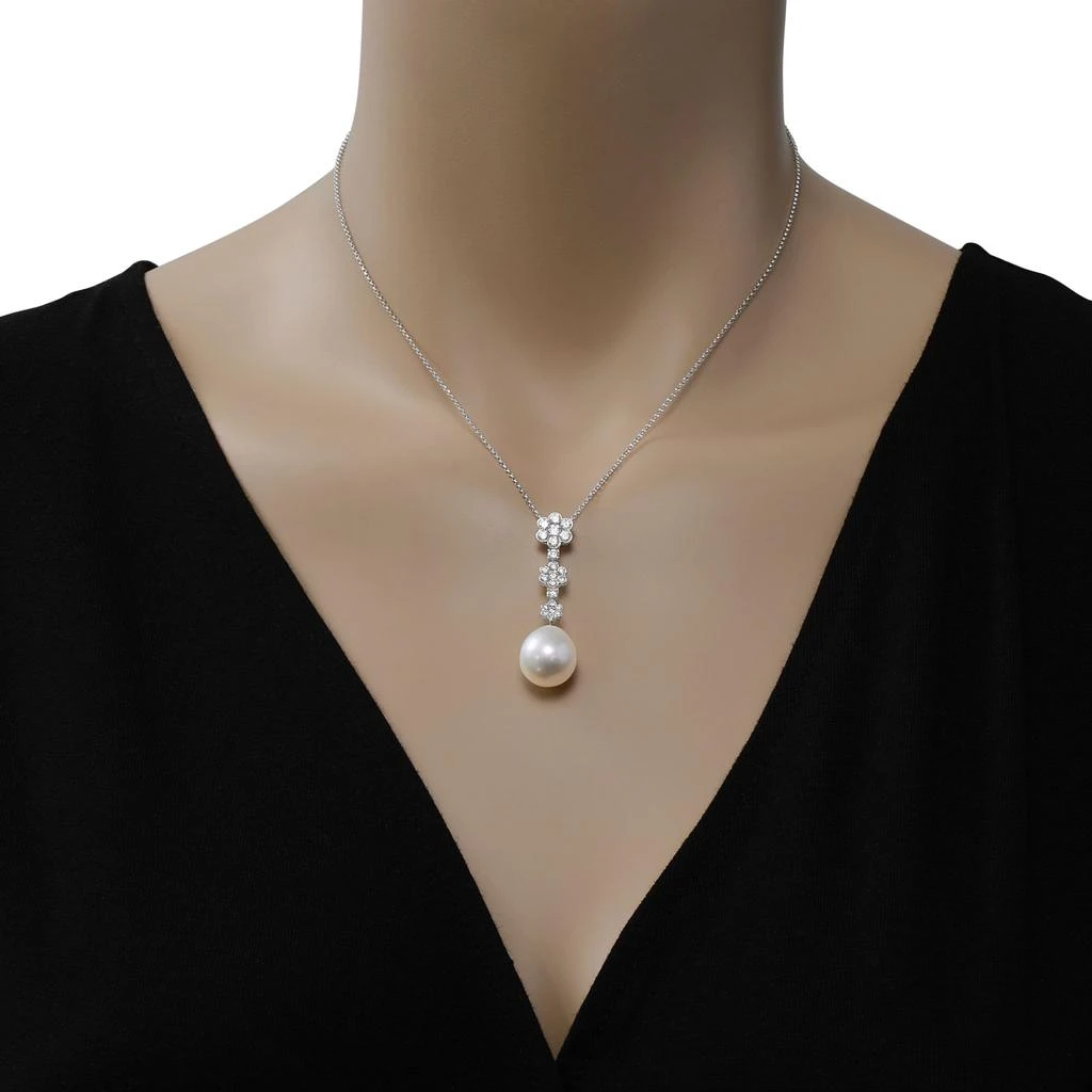 商品Assael|Assael 18K White Gold Diamond 1.14ct. Tw. And South Sea Pearl Pendant Necklace N4319,价格¥22431,第2张图片详细描述