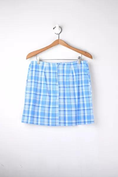 Vintage Y2k Blue Plaid Mini Skirt商品第3张图片规格展示