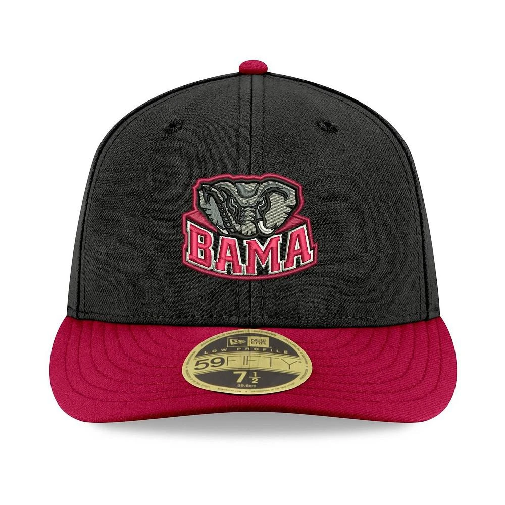 商品New Era|Men's Black, Crimson Alabama Crimson Tide Basic Low Profile 59Fifty Fitted Hat,价格¥279,第3张图片详细描述