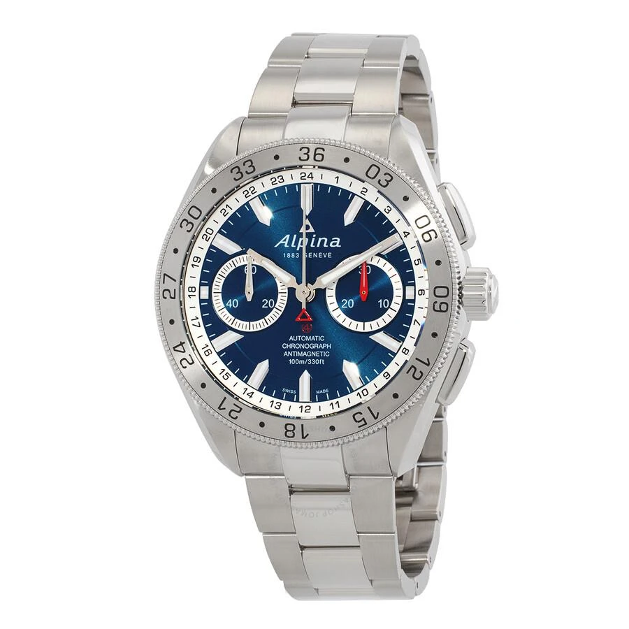 商品Alpina|Alpiner 4 Chronograph Automatic Blue Dial Men's Watch AL-860LNS5AQ6B,价格¥7057,第1张图片