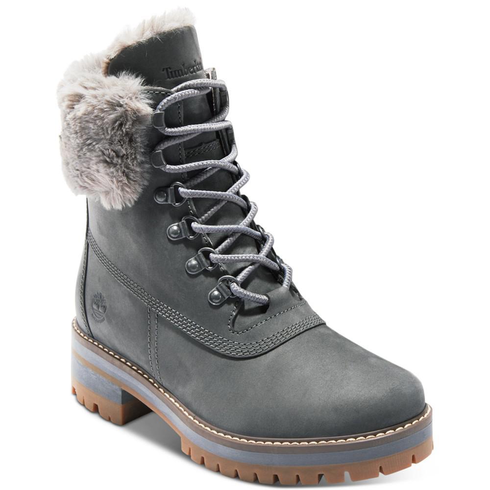 商品Timberland|Women's Courmayeur Valley 6" Faux Fur Waterproof Lug Sole Boots,价格¥773,第1张图片