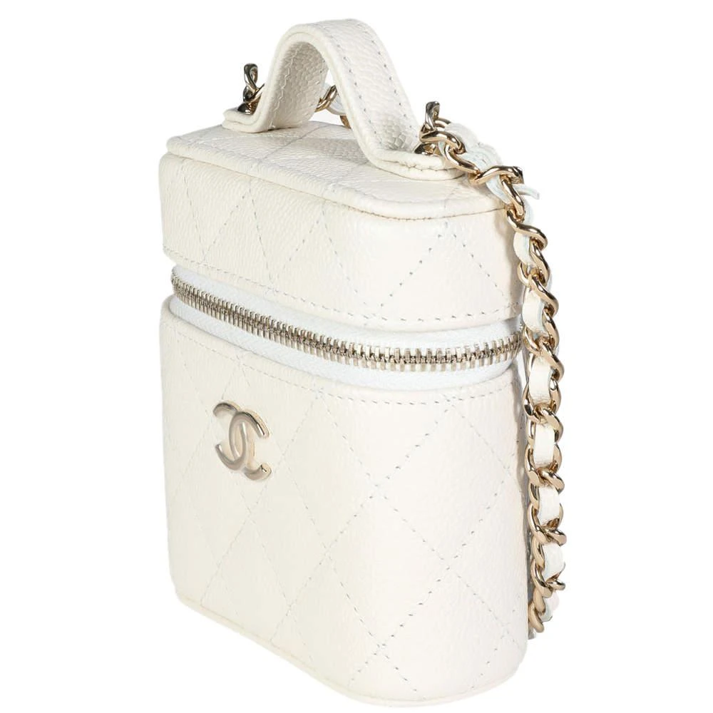 商品[二手商品] Chanel|Chanel Creme Quilted Caviar Leather (2022) Mini Vanity Bag,价格¥30199,第2张图片详细描述