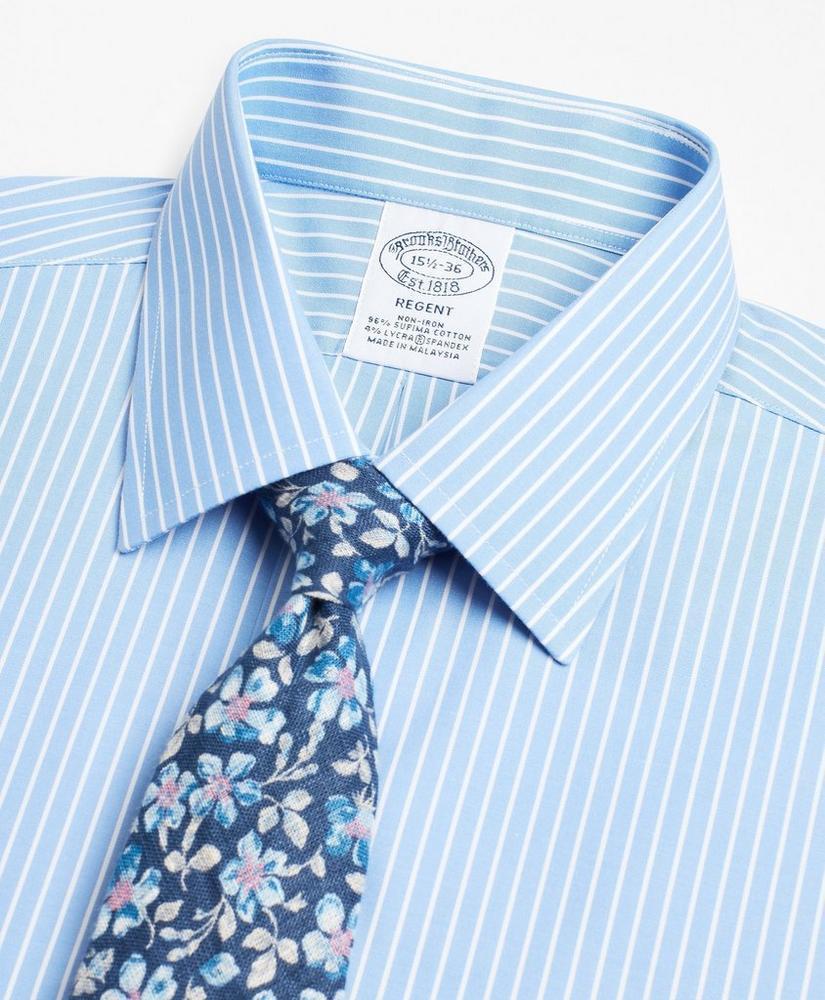 商品Brooks Brothers|Stretch Regent Regular-Fit Dress Shirt, Non-Iron Ground Stripe,价格¥373,第4张图片详细描述