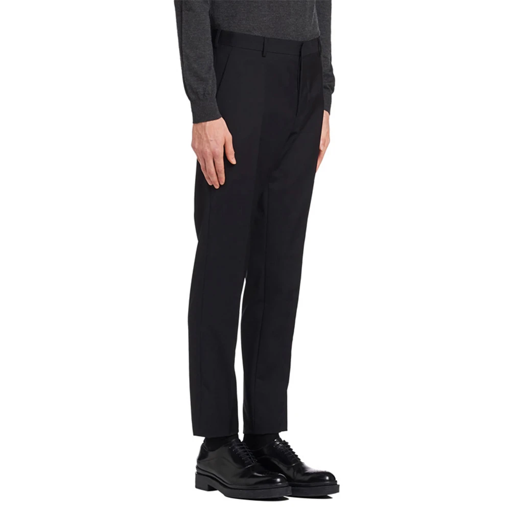PRADA 普拉达 男士黑色羊毛休闲裤 UPA841-D39-F0002 商品