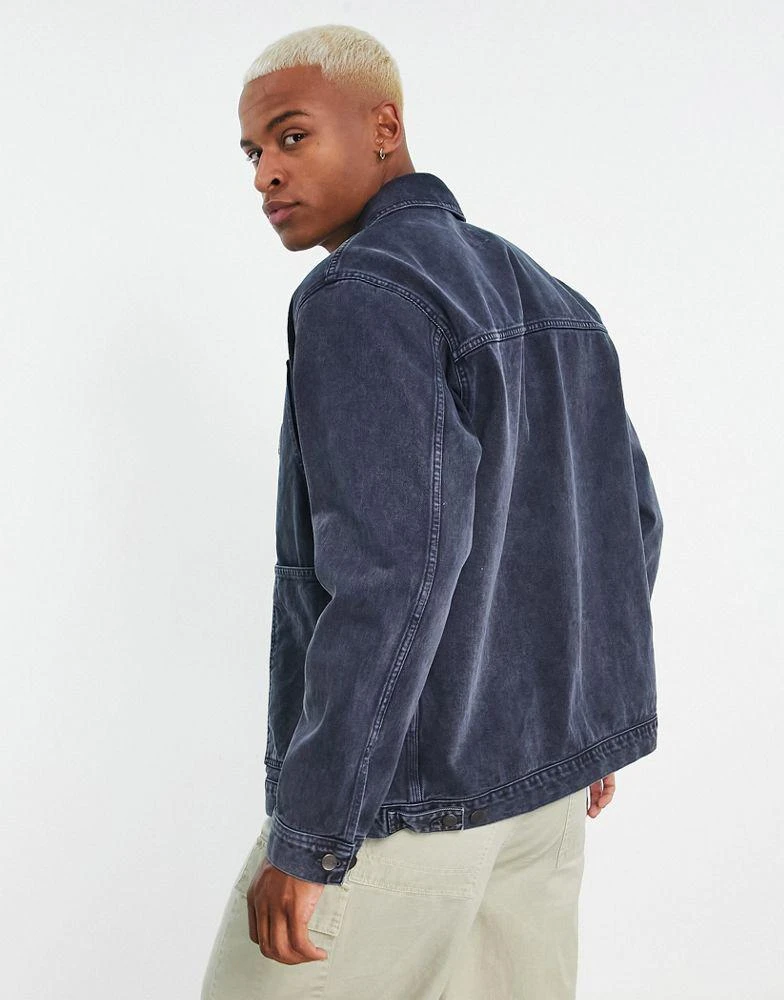 商品Carhartt|Carhartt WIP double front demin jacket in washed navy,价格¥1259,第2张图片详细描述