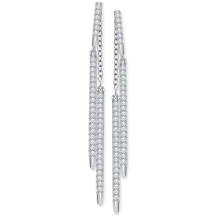 商品Swarovski|Pavé Bar Linear Drop Earrings,价格¥667,第1张图片详细描述