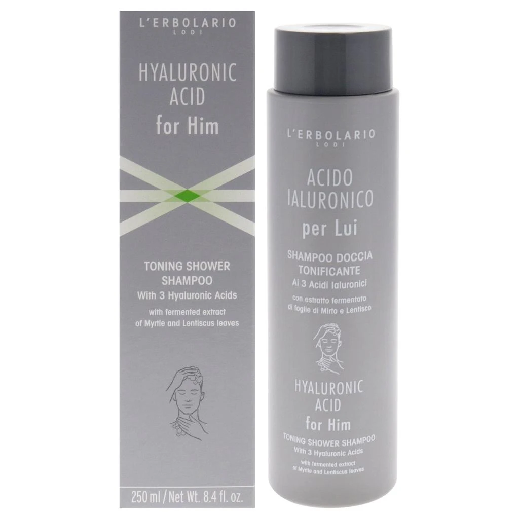 商品LErbolario|Hyaluronic Acid for Him Toning Shower Shampoo by  for Men - 8.4 oz Shampoo,价格¥244,第1张图片