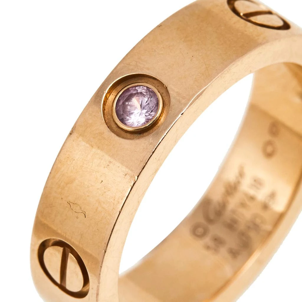 商品[二手商品] Cartier|Cartier Love Pink Sapphire 18K Rose Gold Band Ring Size 58,价格¥8744,第3张图片详细描述