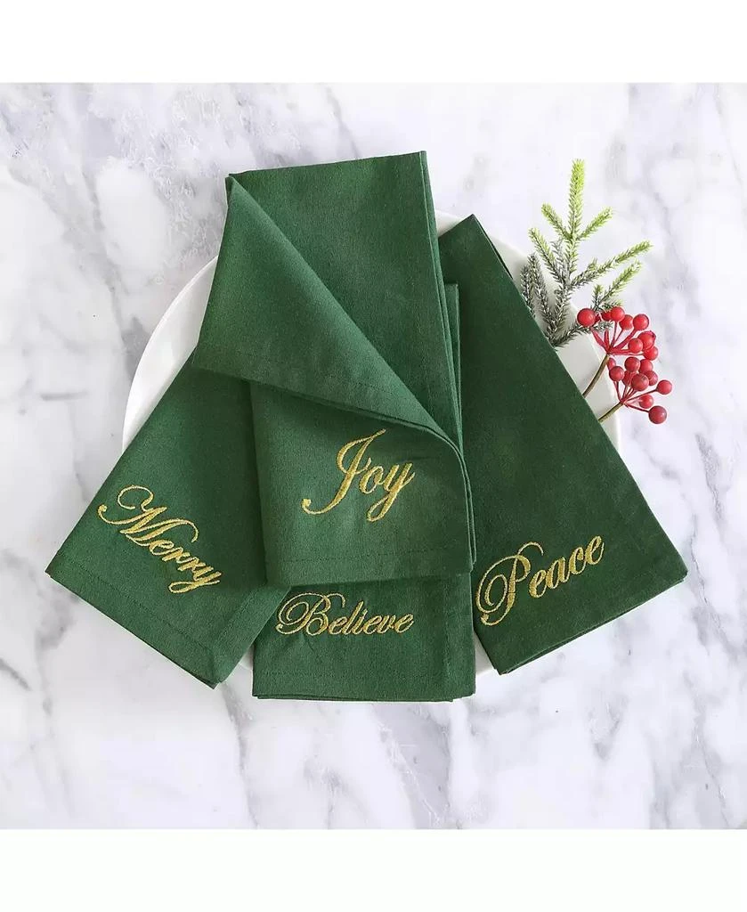 商品Elrene|Holiday Sentiments Napkins, Set of 4,价格¥84,第4张图片详细描述