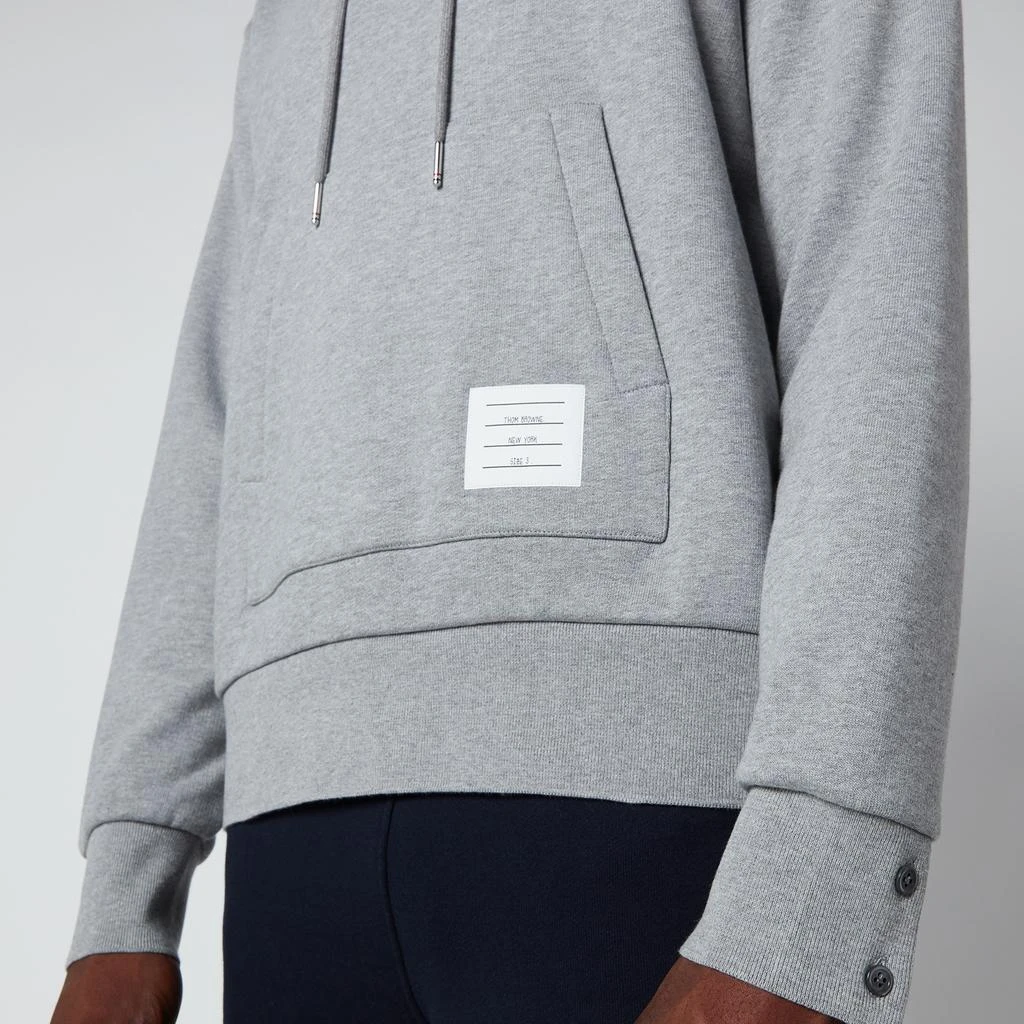 商品Thom Browne|Thom Browne Men's Tricolour Stripe Classic Loopback Hoodie - Grey,价格¥4579,第4张图片详细描述