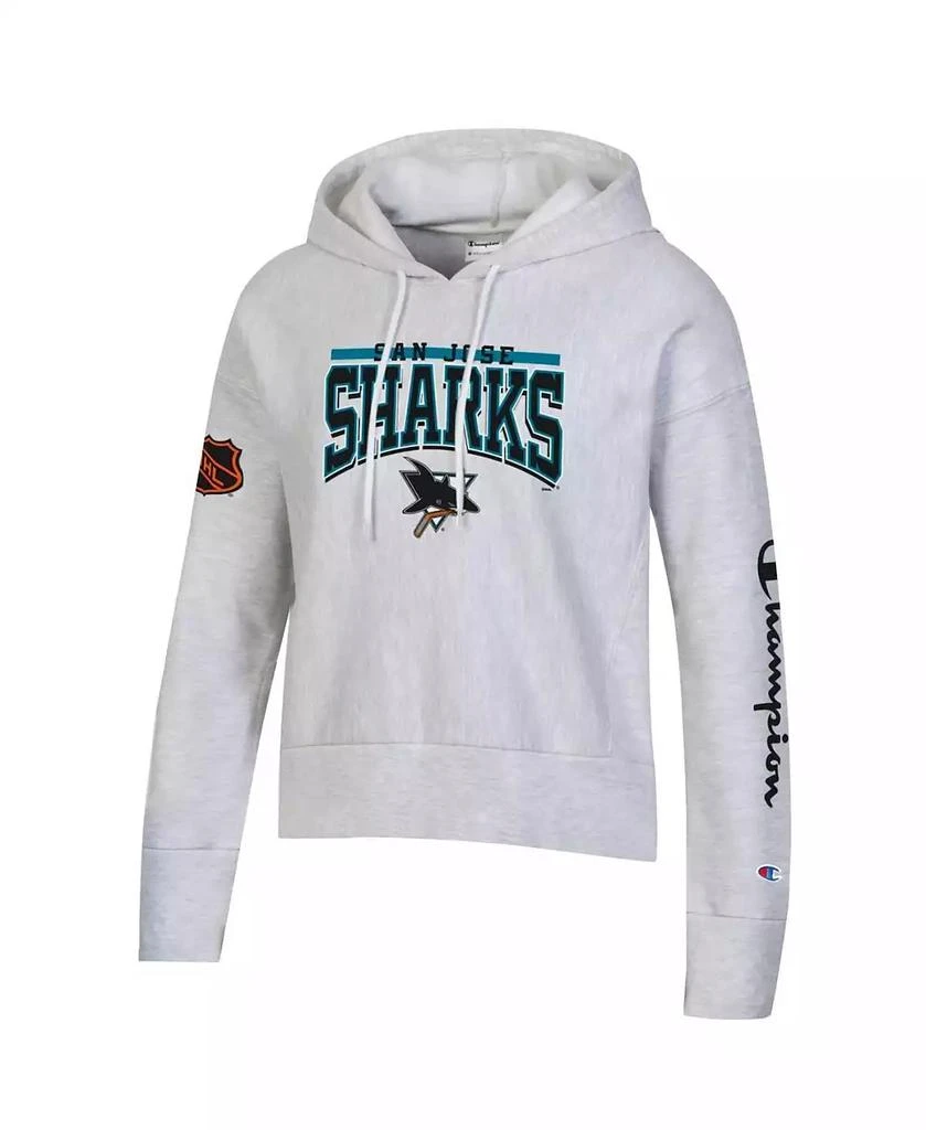 商品CHAMPION|Women's Heathered Gray San Jose Sharks Reverse Weave Pullover Hoodie,价格¥449,第3张图片详细描述