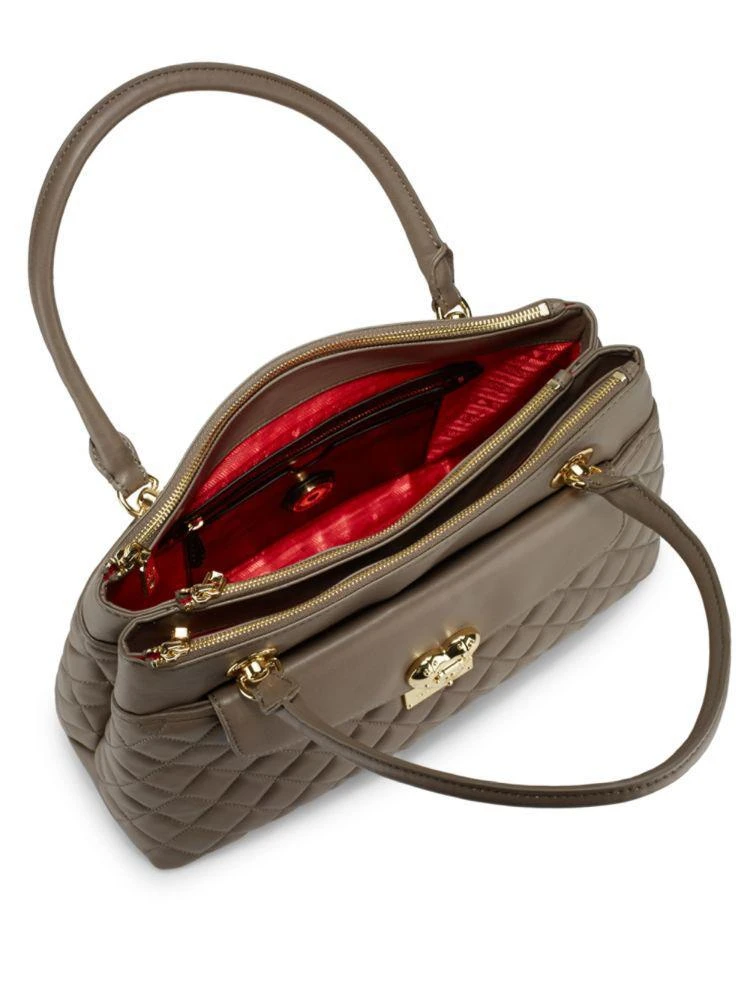 商品Moschino|Quilted Faux Leather Satchel,价格¥1180,第2张图片详细描述