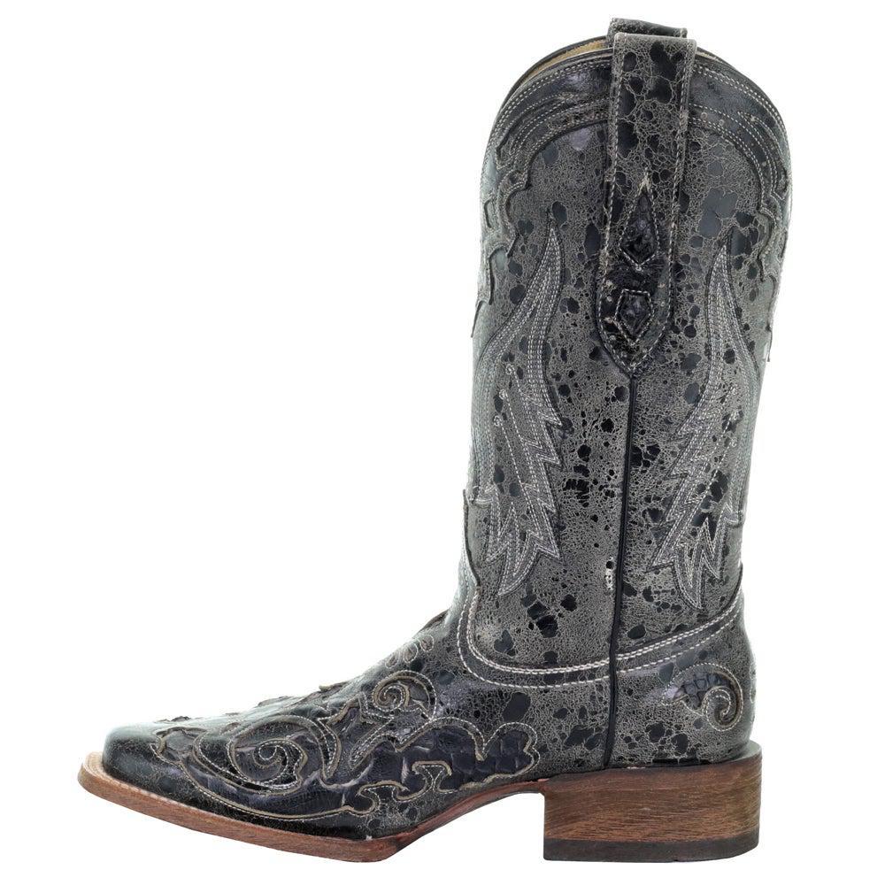 商品Corral Boots|A2402 Embroidery Square Toe Cowboy Boots,价格¥1881,第6张图片详细描述