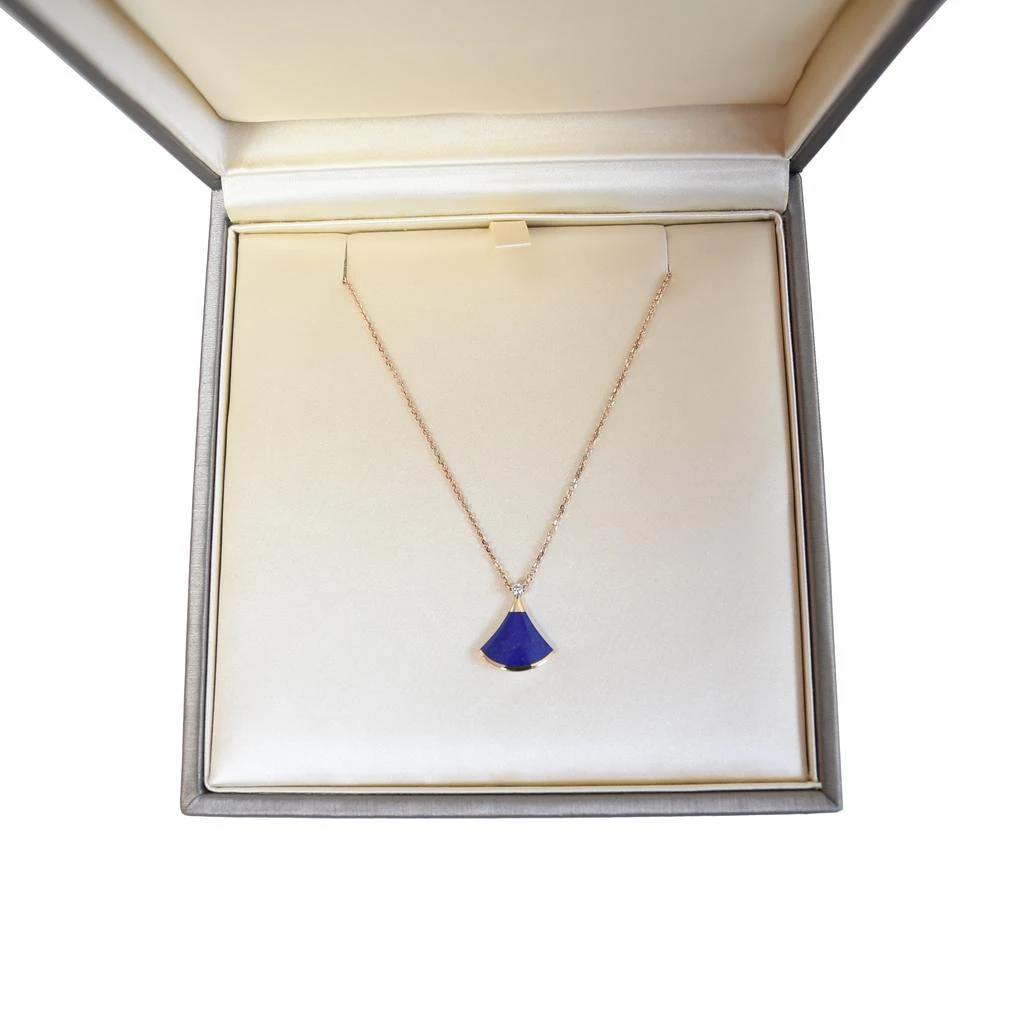 商品BVLGARI|Bvlgari Divas' Dream Diamond Lapis Lazuli 18k Rose Gold Pendant Necklace Deep Blue,价格¥17955,第2张图片详细描述
