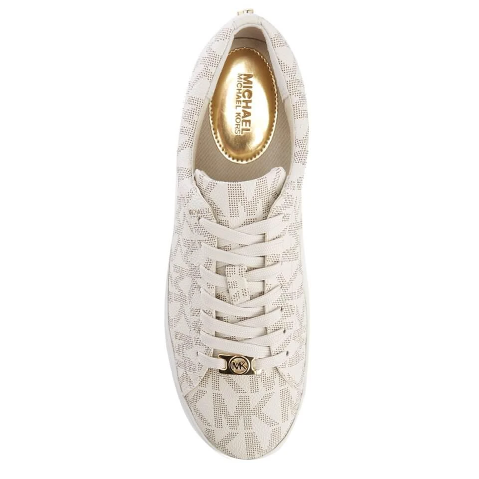 商品Michael Kors|MICHAEL MICHAEL KORS WOMEN'S KEATON CUPSOLE TRAINERS - VANILLA,价格¥1404,第3张图片详细描述