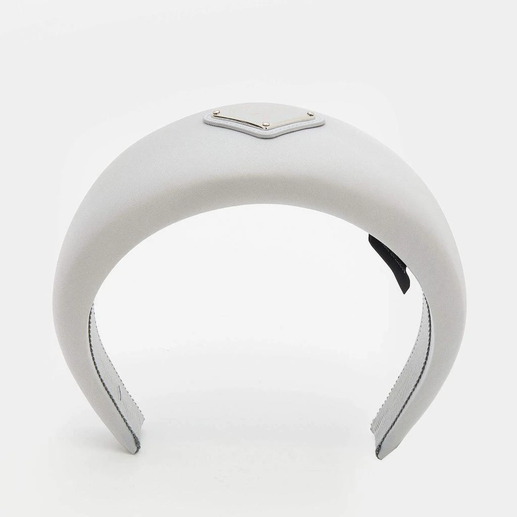 商品[二手商品] Prada|Prada Grey Enamel Logo Detail Re-Nylon Headband ,价格¥2985,第1张图片