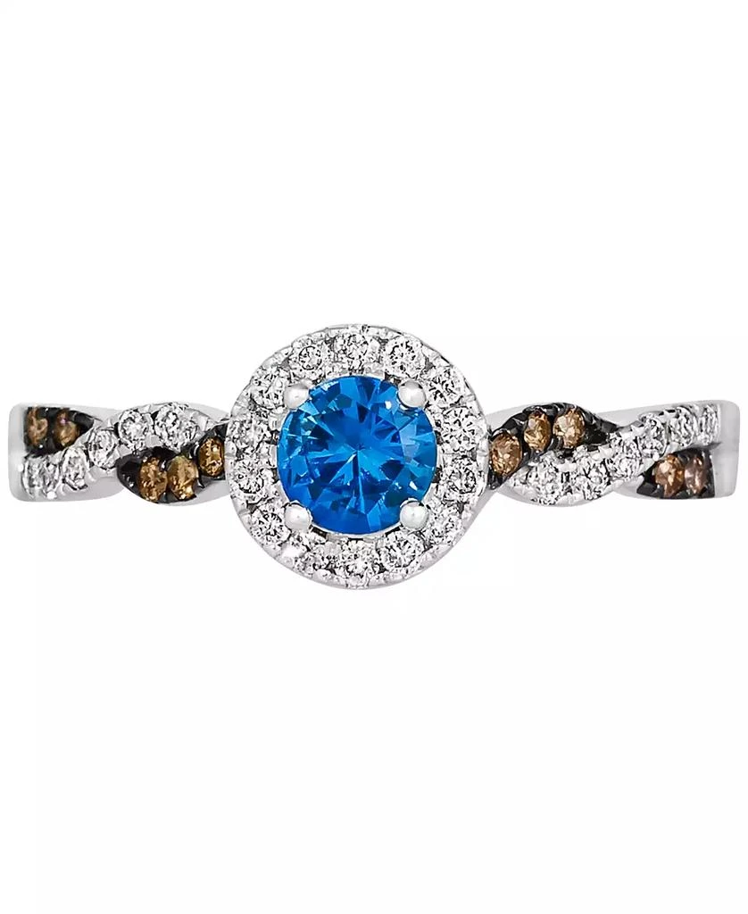 商品Le Vian|Ceylon Sapphire (1/3 ct. t.w.) & Diamond (1/4 ct. t.w.) Ring in 14k White Gold,价格¥6568,第2张图片详细描述