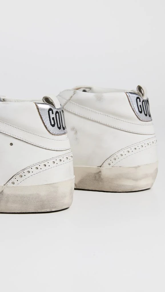 商品Golden Goose|Golden Goose Mid Star 皮革鞋面星星和波纹形运动鞋,价格¥4496,第4张图片详细描述