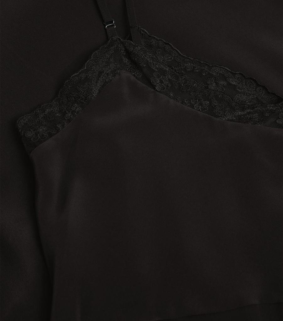 Lace-Trim Midi Dress商品第5张图片规格展示