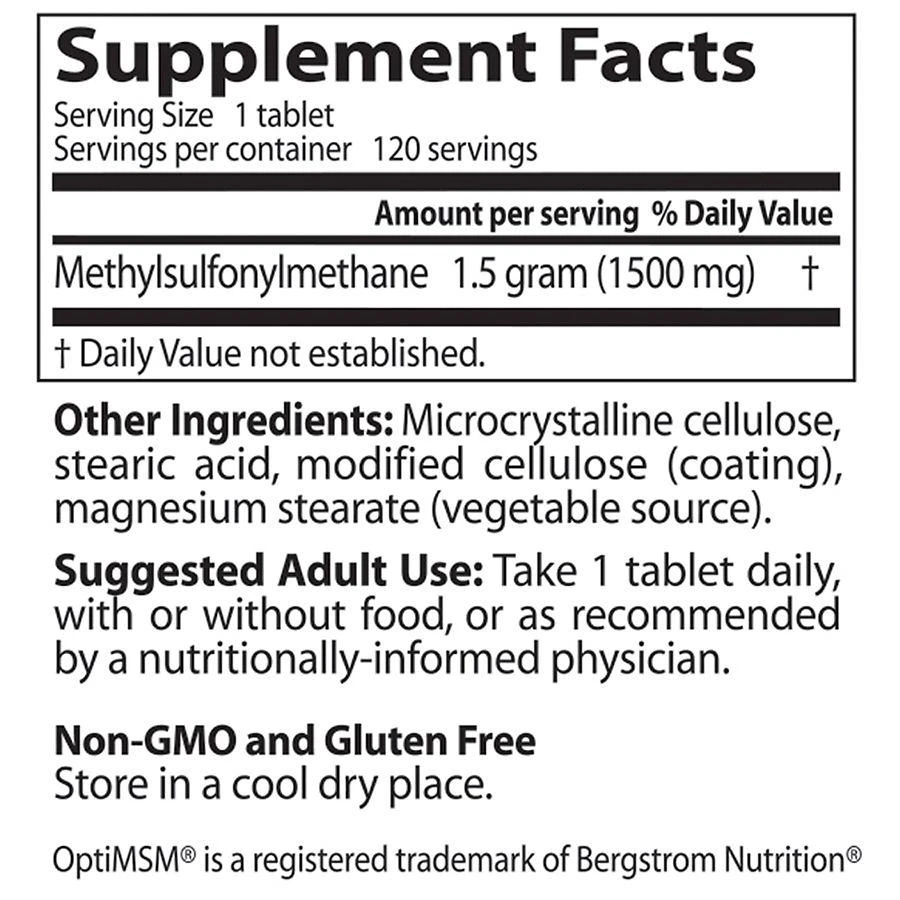 商品Doctor's Best|MSM With OptiMSM Tablets,价格¥67,第3张图片详细描述