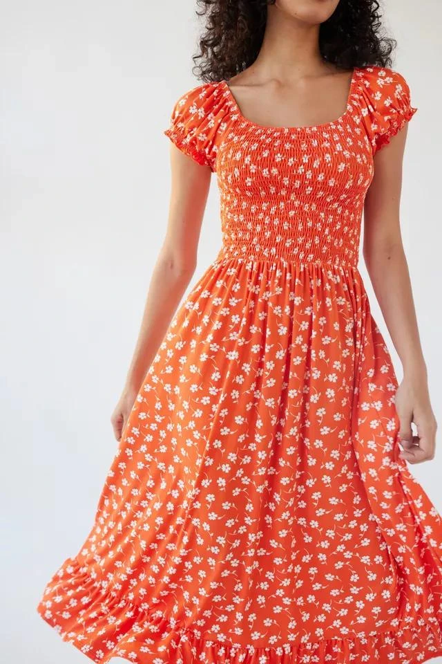 商品Urban Outfitters|UO Tessie Puff Sleeve Midi Dress,价格¥263,第5张图片详细描述