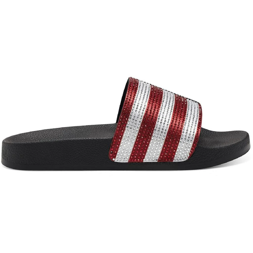 商品INC International|Peymin 66 Womens American Flag Rhinestone Pool Slides,价格¥215,第2张图片详细描述