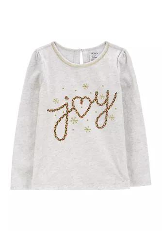 Girls 4-6x Christmas Joy Jersey Graphic T-Shirt商品第1张图片规格展示