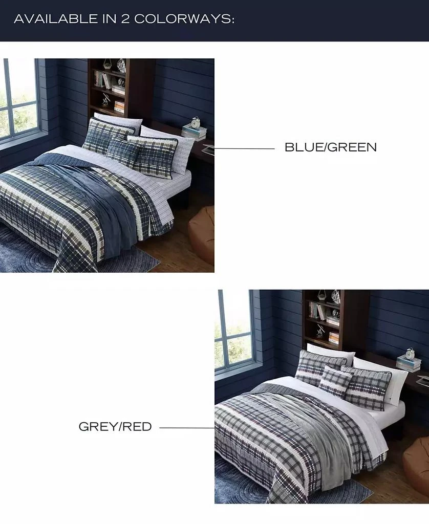 CLOSEOUT! Marina Cove Cotton Reversible 4 Piece Quilt Set 商品