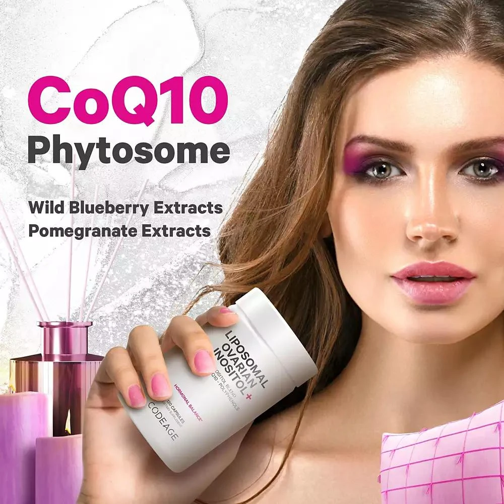 商品Codeage|Liposomal Ovarian Inositol + Supplement, Folate & CoQ10 Phytosome, Hormonal Balance - 120ct,价格¥299,第5张图片详细描述